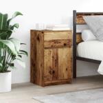 vidaXL 2 db antik fa színű szerelt fa éjjeliszekrény 39x35x65 cm (861334)