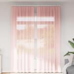 vidaXL 2 db rózsaszín fátyolfüggönyök hurokkal 140x260 cm (4102290)