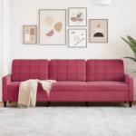 vidaXL 3 személyes bordó bársony kanapé 210 cm (4007648) - vidaxl