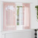 vidaXL 2 db rózsaszín fátyolfüggönyök hurokkal 140x175 cm (4102287)