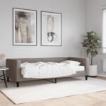 vidaXL tópszínű szövet kanapéágy matraccal 90 x 200 cm (3196563)