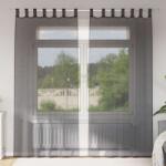 vidaXL 2 db fekete voile függönyök rúd zsebekkel (4102169) - vidaxl