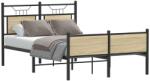 vidaXL sonoma tölgy színű szerelt fa ágykeret matrac nélkül 120x200 cm (4106978)