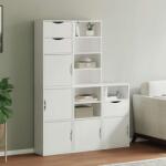 vidaXL 5 db fehér tömörfa fenyőfa oldalsó szekrény ODDA 40x24x79 cm (3365365)