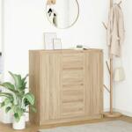 vidaXL sonoma tölgy szerelt fa tálalószekrény fiókos 100, 5x35x98, 5 cm (3328455) - vidaxl