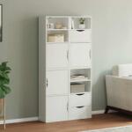 vidaXL 4 db fehér tömörfa fenyőfa oldalsó szekrény ODDA 40x24x79 cm (3365351)