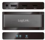 LogiLink DisplayPort elosztó, 1x2 port, 1x DP - 2x HDMI, 4K/30 Hz, HDCP (CV0093) - aqua
