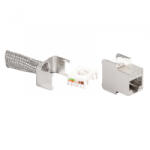 LogiLink 24 Kat. 6A Keystone-csatlakozók, árnyékolt, extra rövid és vékony kialakítás (NK4075) (NK4075) - aqua