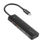 LogiLink Ultravékony USB-C hub, 4 port, 2x USB-A, 2x USB-C, fekete (UA0412) (UA0412)