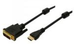 LogiLink HDMI-kábel, A/M-DVI/M, 1080p, 2x ferrit, 5 m (CH0015)