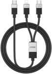 BWOO Brained 100W/27W 2 az 1-ben USB-C - USB-C és Lightning kábel