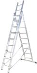 Alverosal Scara aluminiu universala, 3 tronsoane, 14 trepte, 4, 11m, Alverosal, 441257 (441257)