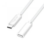 LogiLink USB 2.0 Type-C kábel, C/M-USB-C/F, PD, fehér, 3 m (CU0222)