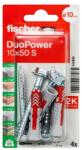 Fischer Műanyag tipli DuoPower 10x50 + állványcsavar 7, 0 x 69 fischer (4db) (534999)