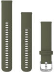 Garmin Óraszíj Garmin 20 mm mohazöld szilikon, ezüst csat (Quick Release) Vivomove 3 Okosórához (010-12924-11)