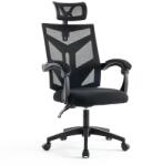  Scaun gaming negru din mesh, ergonomic si rabatabil OFF 434