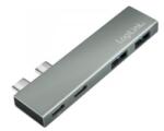 LogiLink USB 3.2 Gen2x2 hub, 4 portos, PD, MacBookhoz és iPadhez, ezüst (UA0399)