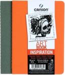 Canson Lot 2 Hardbound Books Inspiration Vázlatfüzet A6 96 g Vert Green/Orange (C400100267)