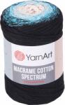 Yarn Art Macrame Cotton Spectrum 225 m 1310 Black Blue Șnur (<![CDATA[Macrame Cotton Spectrum 1310]]>)
