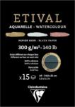 Clairefontaine Etival Black Double-Grain Glued Pad On 1 Side Vázlatfüzet 15 A5 300 g (975317C)