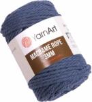 YARNART Macrame Rope 3 mm 3 mm 63 m 761 Denim Blue Zsinór (Macrame Rope 3 mm 761)