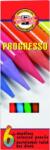KOH-I-NOOR Progresso Woodless Coloured Pencils Színes ceruza készlet 6 db (8755006007PZ)