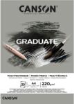 Canson Pad Graduate Mixed Media Vázlatfüzet A4 220 g Grey (C400110371)