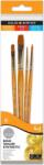 Daler-Rowney Simply Acrylic Brush Gold Taklon Synthetic Flat Shader Liner/Flat Wash Ecsetkészlet 4 db (216920402)