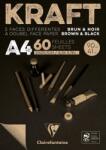 Clairefontaine Brown & Black Laid Kraft Pad Vázlatfüzet 60 A4 90 g (975818C)
