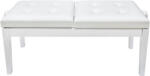 Pianonova HY-PJ022 Scaun Duet pentru pian Alb mat (<![CDATA[HY-PJ022-WHT-MT]]>)