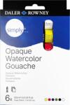 Daler-Rowney Simply Opaque Akvarell festékek halmaza 6 x 12 ml (126600006)