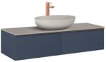 AREZZO design design MONTEREY 120 cm-es alsószekrény 2 fiókkal matt kék színben AR-169467 (AR-169467)