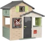 Smoby Házikó Jóbarátok teljes bejárati ajtó kukucskálóval Friends Evo Playhouse Life Smoby bővíthető hátsó felezett ajtó 6 ablak UV védelem 3 évtől - 2025 modell (SM810206)