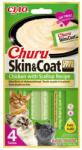  Inaba Cat Ciao Churu Skin & Coat krémes macskaeledel - csirke, fésűkagyló 4 x 14 g - webshop