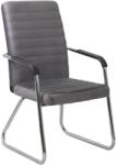 Chairs ON Scaune vizitatori din catifea și cadru cromat OFF 833V Gri