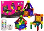 Lean Toys Set de cuburi magnetice cu iluminare 32 buc Jucarii de constructii magnetice