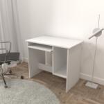 Atelier Birou Atelier Dallas, dimensiuni 90x55x75 cm. culoare alb, suport tastatura