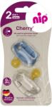 NIP Set 2 suzete nip cherry boy cu tetina rotunda din latex natural, 6+ luni, nip 38883
