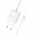 BOROFONE Hálózati töltő BN13 Safety GaN Type C Pd 30W Type C kábellel (6941991106811)