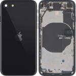 Apple Piese si componente Capac Baterie Apple iPhone SE (2022), Cu Carcasa Mijloc, Negru (Midnight), Swap (cap/ais/cu/ne/sw) - vexio