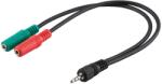 PremiumCord adapter 4pin 3, 5 mm-2x sztereó 3, 5 mm M/2xF (kjr-33)