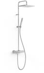 TRES Over-Wall set de duș perete cu termostat cu duș de ploaie crom 19039317 (19039317)