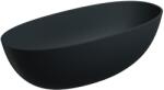 Omnires Shell M+ cadă freestanding 175x78 cm ovală negru SHELL175WWBLV (SHELL175WWBLV) - absulo