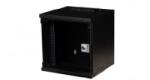 Equip 10' lapra szerelt fali rack szekrény 6U 300x300mm fekete (EWM-06-3030-B) (EWM-06-3030-B)