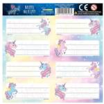 DERFORM BackUp 8 db-os füzetcímke - Unikornis - kétféle (NNZJR15) (NNZJR15) - gyerekjatekbolt