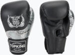 Top King Muay Thai Power Snake fekete/ezüst bokszkesztyű