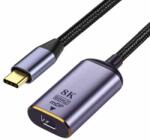 DeTech Преходник DeTech USB-C (м) към Mini DP(м), 8K, 60Hz, сив (DF17839)