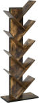  könyvespolc, 10 polc, Kapacitás 50 kg, Forgácslap, 50x28x142cm, Barna (836-256TE)