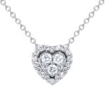 57emozioni Colier cu pandantiv inimia, aur 18k, diamante naturale 0.18 ct, 57emozioni