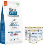 Brit BRIT CARE Kutya Hipoallergén felnőtt nagytestű bárány 12kg + ENZO VET hipoallergén diéta pulykával kutyáknak 3x400g